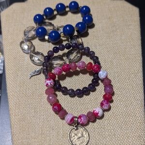 Choice: ✨ Boho Stack ✨ 4-Piece Beaded Stretch Bracelet Lot